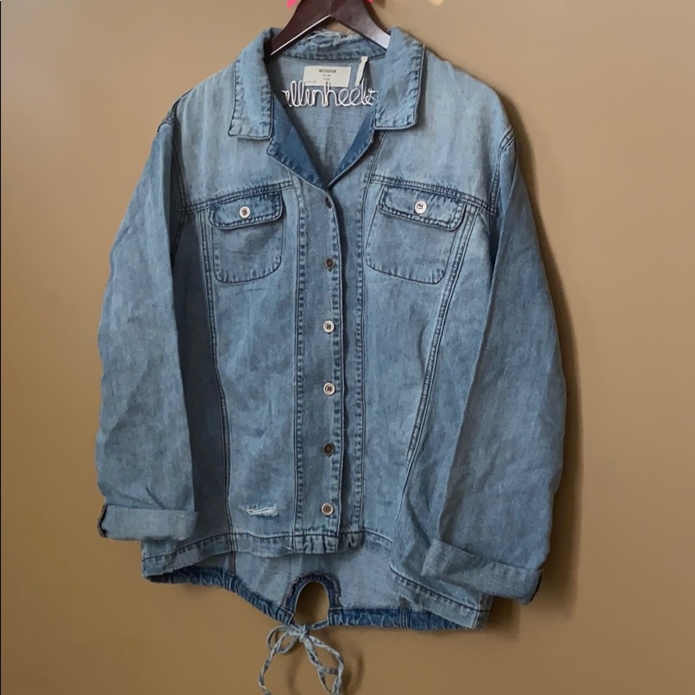 One Teaspoon Button Down Distressed Chambray Top - image 5